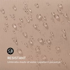 Flex-Shade XL Sonnenschirm 150 X 210 Cm Polyester UV 50 Taupe -Gartenwelt Verkauf 10034729 yy 0004 logo Blumfeldt Flex Shade XL Sonnenschirm 150x210 taupe