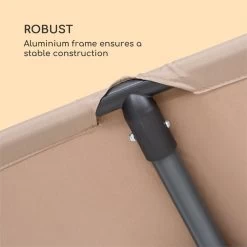 Flex-Shade XL Sonnenschirm 150 X 210 Cm Polyester UV 50 Taupe -Gartenwelt Verkauf 10034729 yy 0005 logo Blumfeldt Flex Shade XL Sonnenschirm 150x210 taupe