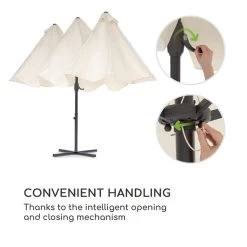 Twin Peaks Sonnenschirm Sonnenschutz 456 X 245 X 268 Cm Polyester -Gartenwelt Verkauf 10034740 yy 0008 logo Blumfeldt Twin Peaks Sonnenschirm creme