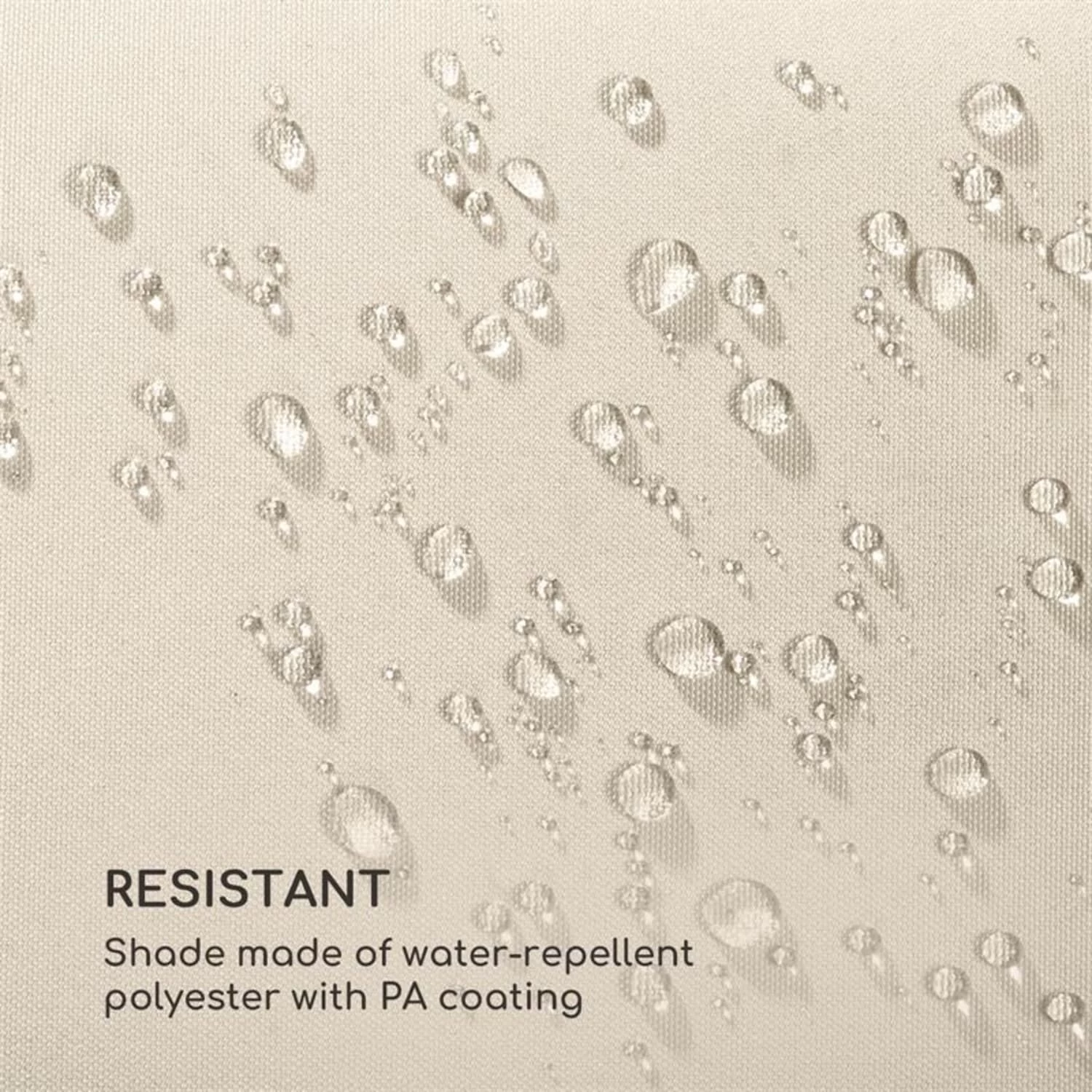 Belo Horizonte Sonnenschirm Sonnenschutz Ø 292cm Polyester Wasserabweisend Inkl. Standbasis Creme 8 Belo Horizonte Sonnenschirm Sonnenschutz Ø 292cm Polyester Wasserabweisend Inkl. Standbasis Creme – Bild 6