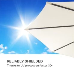 Belo Horizonte Sonnenschirm Sonnenschutz Ø 292cm Polyester Wasserabweisend Inkl. Standbasis Creme 17 Belo Horizonte Sonnenschirm Sonnenschutz Ø 292cm Polyester Wasserabweisend Inkl. Standbasis Creme -Gartenwelt Verkauf 10034743 yy 0008 logo blumfeldt Belo Horizonte Sonnenschirm creme