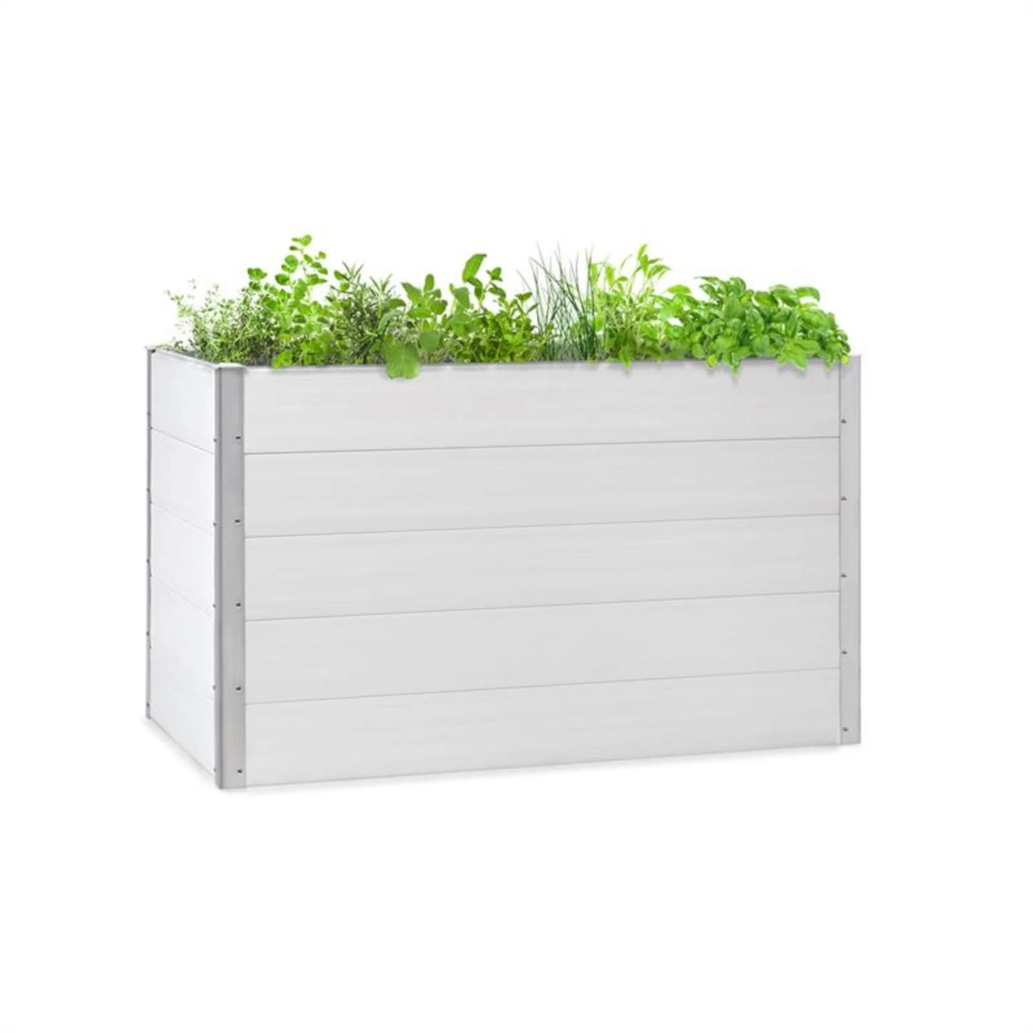 Nova Grow Gartenbeet 150 X 91 X 100 Cm WPC Holzoptik Weiß 3 Nova Grow Gartenbeet 150 X 91 X 100 Cm WPC Holzoptik Weiß