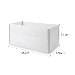 Nova Grow Gartenbeet 195 X 91 X 100 Cm WPC Holzoptik Weiß -Gartenwelt Verkauf 10034752 yy 0009 logo Blumfeldt Nova Grow Gartenbeet 195x91x100cm reedit