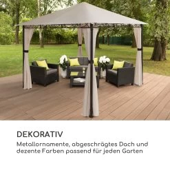 Mondo Gartenpavillon Partyzelt Gazebo 295x262x295 Stahl Polyester -Gartenwelt Verkauf 10034764 de 0007 logo