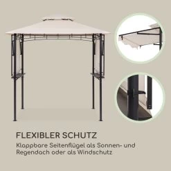 Steakhouse Wings Pavillon 244x260x152cm 160 G/m² PE Flammhemmend Stahl -Gartenwelt Verkauf 10034766 de 0003 logo