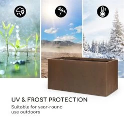 Solid Grow Rust Pflanzgefäß 80 X 38 X 38 Cm Fibreclay Rostfarben -Gartenwelt Verkauf 10034788 yy 0005 logo Blumfeldt Solid Grow Rust Pflanzgefaess 80x38x38cm