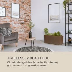 Solid Grow Rust Pflanzgefäß 80 X 38 X 38 Cm Fibreclay Rostfarben -Gartenwelt Verkauf 10034788 yy 0006 logo Blumfeldt Solid Grow Rust Pflanzgefaess 80x38x38cm