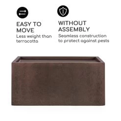 Solid Grow Rust Pflanzgefäß 80 X 38 X 38 Cm Fibreclay Rostfarben -Gartenwelt Verkauf 10034788 yy 0007 logo Blumfeldt Solid Grow Rust Pflanzgefaess 80x38x38cm