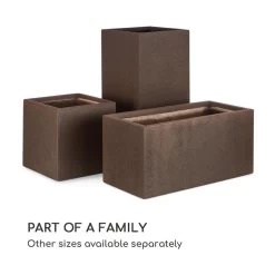 Solid Grow Rust Pflanzgefäß 80 X 38 X 38 Cm Fibreclay Rostfarben -Gartenwelt Verkauf 10034788 yy 0008 logo Blumfeldt Solid Grow Rust Pflanzgefaess 80x38x38cm