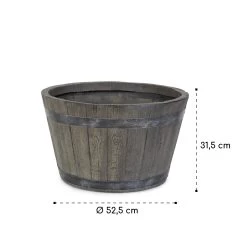 Winegrow Pflanzgefäß 52,5 X 31,5 Cm (ØxH) Leicht Fibreclay Grau -Gartenwelt Verkauf 10034811 yy 0008 logo blumfeldt Winegrow Pflanzgefaess grau