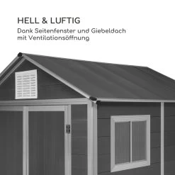 Schatzkammer Gartenschuppen UV-Schutz PVC Schloss Seitenfenster Grau -Gartenwelt Verkauf 10034925 de 0004 logo