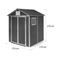 Schatzkammer Gartenschuppen UV-Schutz PVC Schloss Seitenfenster Grau -Gartenwelt Verkauf 10034925 yy 0009 logo blumfeldt Schatzkammer Gartenschuppen blau