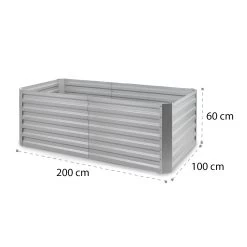 High Grow Straight Hochbeet 200x60x100cm 1200l Stahl 17 High Grow Straight Hochbeet 200x60x100cm 1200l Stahl -Gartenwelt Verkauf 10035351 yy 0008 logo blumfeldt High Grow Straight 200x60x100cm silber
