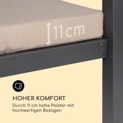 Eremitage Double XL Sunbed 2 Pers Stahl-Rahmen Sonnendach Vorhänge -Gartenwelt Verkauf 10035429 de 0008 logo