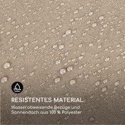 Eremitage Double XL Sunbed 2 Pers Stahl-Rahmen Sonnendach Vorhänge -Gartenwelt Verkauf 10035429 de 0009 logo