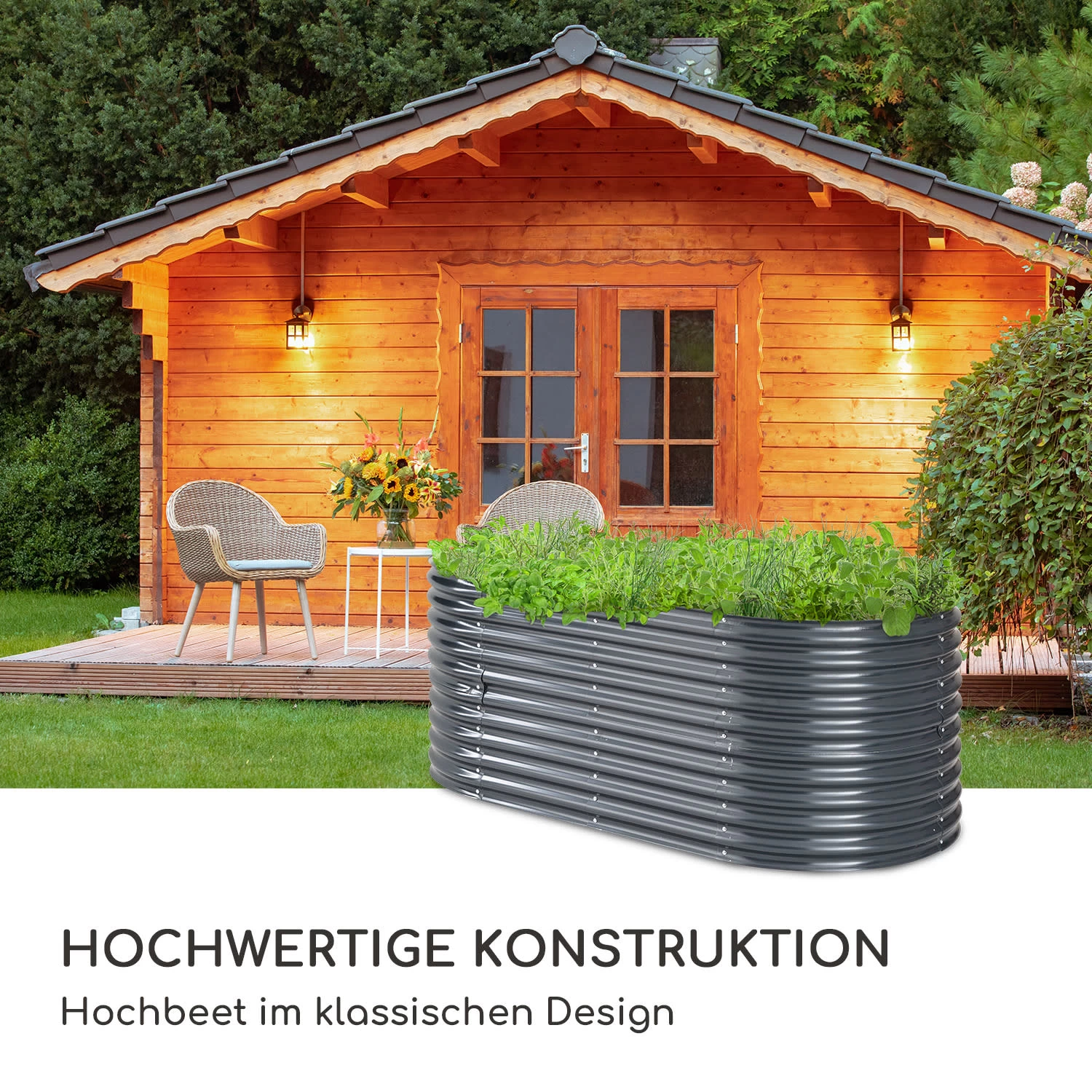 High Grow Hochbeet 200 X 80 X 100 Cm Stahl-Wellblech Einfacher Aufbau 4 High Grow Hochbeet 200 X 80 X 100 Cm Stahl-Wellblech Einfacher Aufbau – Bild 2