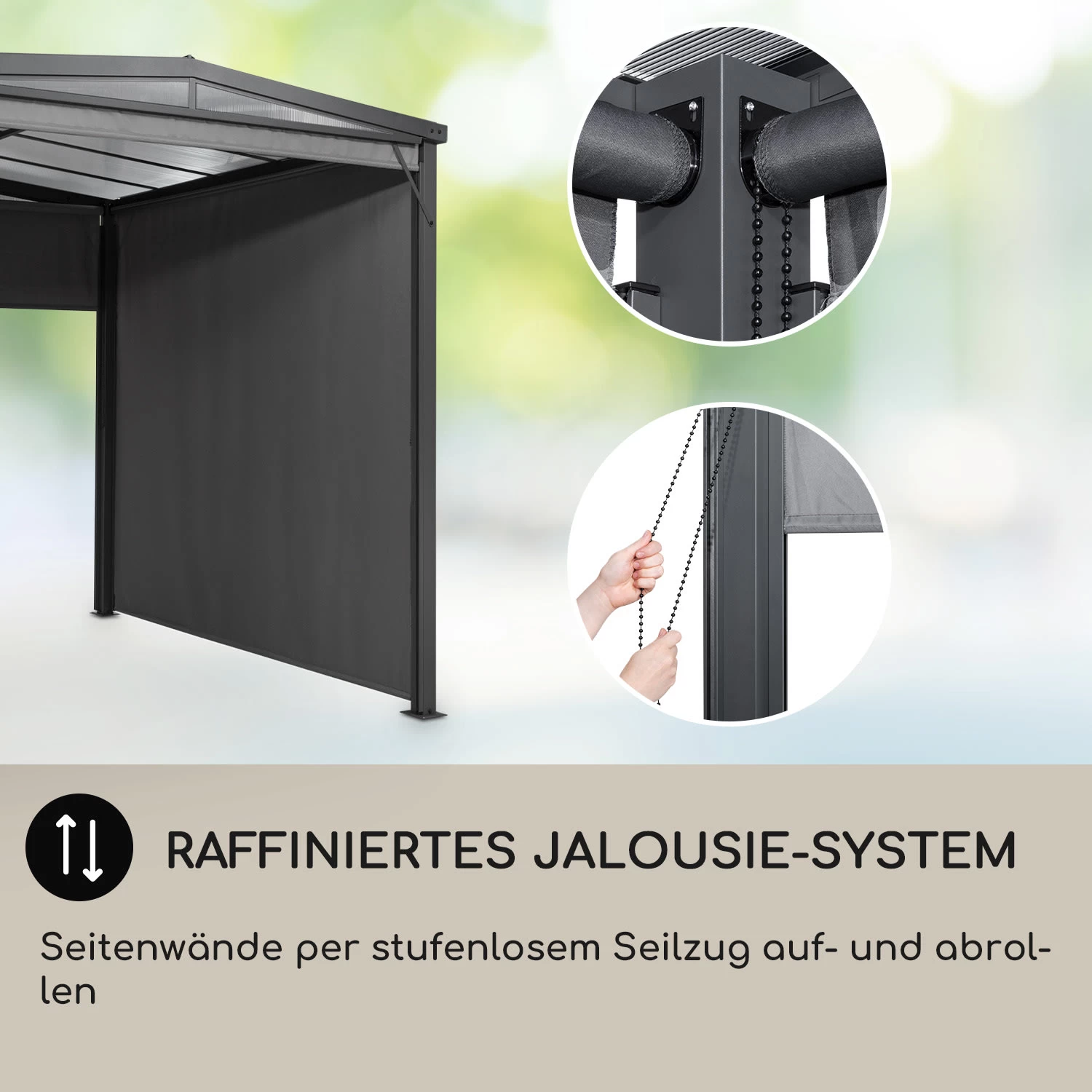 Pantheon Cortina Solid Sky Pergola Vordach 3x4m Polycarbonat 7 Pantheon Cortina Solid Sky Pergola Vordach 3x4m Polycarbonat – Bild 5