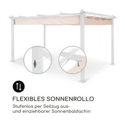 Pantheon Pergola Aluminiumkantrohr 3x4m 4 Eckpfosten Wasserabweisend -Gartenwelt Verkauf 10035878 de 0004 logo