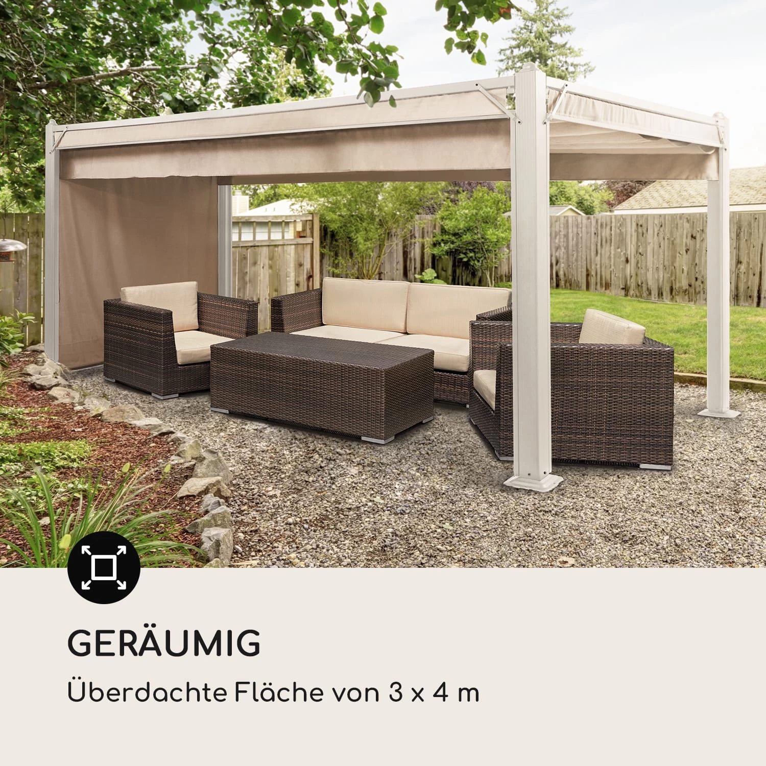 Pantheon Cortina Pavillon Mit Dach 3x4m 4 Seitenteile 6 Pantheon Cortina Pavillon Mit Dach 3x4m 4 Seitenteile – Bild 4