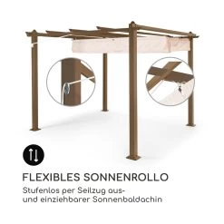 Pantheon Rust Pergola Aluminium 3x3m 6 Eckpfosten Wasserabweisend -Gartenwelt Verkauf 10035887 de 0004 logo