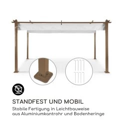 Pantheon Rust Pergola Aluminium 3x4m 6 Eckpfosten Wasserabweisend -Gartenwelt Verkauf 10035890 de 0003 logo