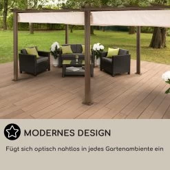 Pantheon Rust Pergola Aluminium 3x6m 6 Eckpfosten Wasserabweisend -Gartenwelt Verkauf 10035891 DE 0006 usp