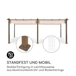 Pantheon Rust Pergola Aluminium 3x6m 6 Eckpfosten Wasserabweisend -Gartenwelt Verkauf 10035891 de 0003 logo