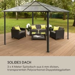Pantheon Solid Sky Ambient Solar Pavillon 3x4m Polycarbonat Aluminium -Gartenwelt Verkauf 10035907 de 0007 logo