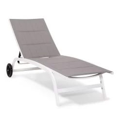 Limala Sonnenliege Lounger Stahl/Aluminium Textilene 150 Kg Mobil