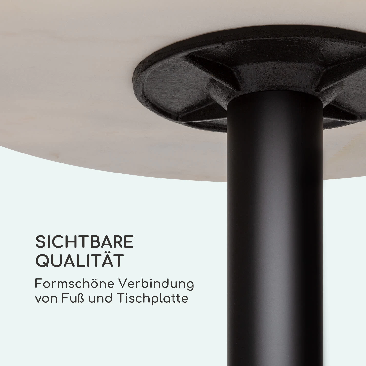 Patras Pearl Bistro-Tisch Jugendstil Marmor Ø 60 Cm H 75 Cm Gusseisern 8 Patras Pearl Bistro-Tisch Jugendstil Marmor Ø 60 Cm H 75 Cm Gusseisern – Bild 6