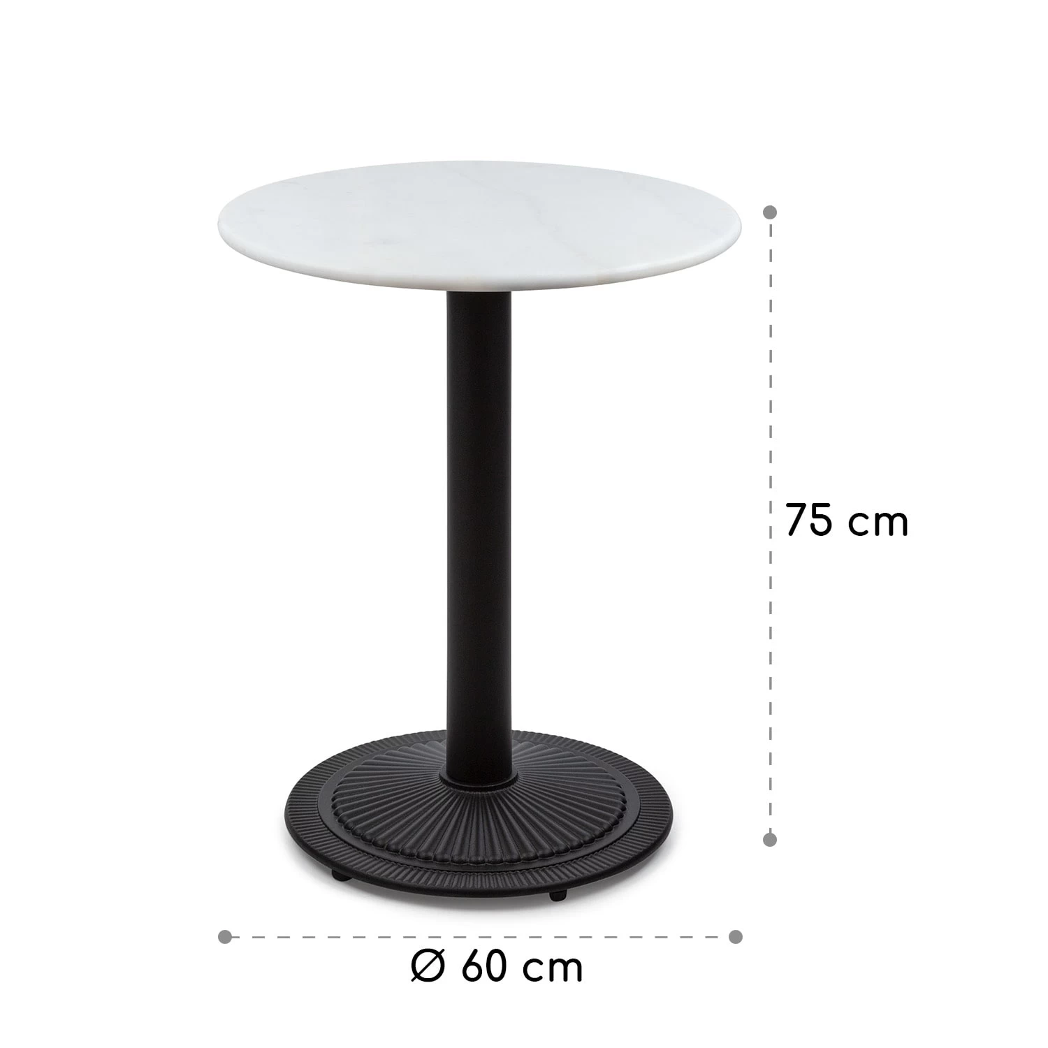 Patras Pearl Bistro-Tisch Jugendstil Marmor Ø 60 Cm H 75 Cm Gusseisern 10 Patras Pearl Bistro-Tisch Jugendstil Marmor Ø 60 Cm H 75 Cm Gusseisern – Bild 8