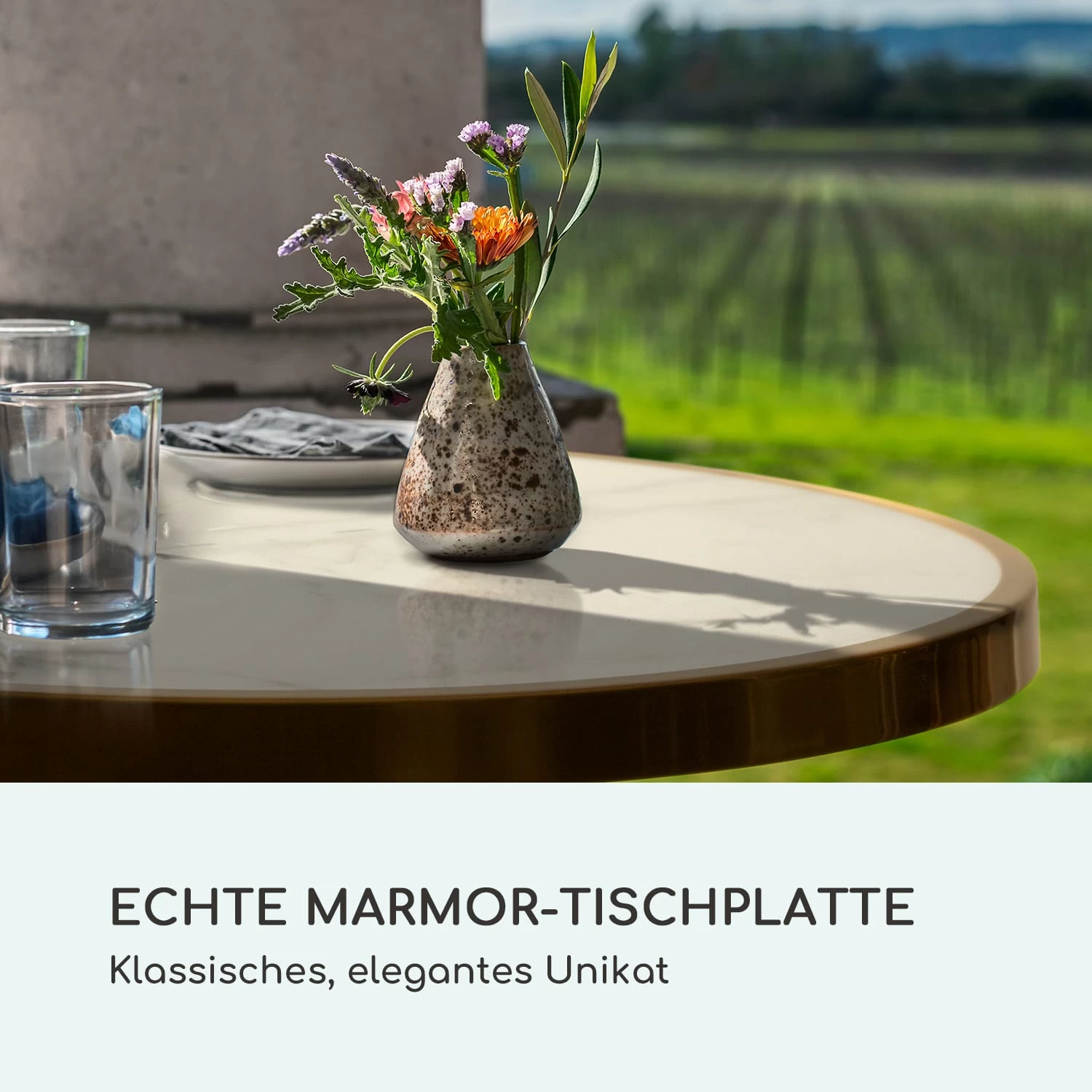 Patras Jewel Marmor-Tisch Jugendstil Ø: 57,5 Cm H: 75 Cm Gusseiserner Standfuß 5 Patras Jewel Marmor-Tisch Jugendstil Ø: 57,5 Cm H: 75 Cm Gusseiserner Standfuß – Bild 3