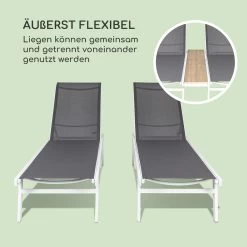 Pompei Sonnenliege Lounger 2 Pers. Aluminium Abstellfläche -Gartenwelt Verkauf 10035986 de 0003 logo