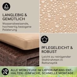 Kos Lounger Liegestuhl Mit Fußteil Stahlrahmen 6-Positionen -Gartenwelt Verkauf 10035991 de 0003 usp