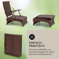 Kos Lounger Liegestuhl Mit Fußteil Stahlrahmen 6-Positionen -Gartenwelt Verkauf 10035991 de 0004 usp