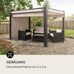 Pantheon Cortina Pergola Ersatzseitenwand Set: 4 Wände 200 G/m² Polyester-Tuch 3x3m -Gartenwelt Verkauf 10036116 de 0004 logo