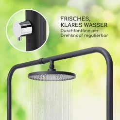 Sumatra Falls Round Gartendusche WPC Aluminium Ø 80 Cm Rund -Gartenwelt Verkauf 10036348 de 0004 usp