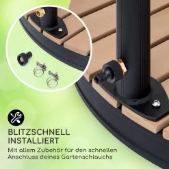 Sumatra Falls Round Gartendusche WPC Aluminium Ø 80 Cm Rund -Gartenwelt Verkauf 10036348 de 0005 usp