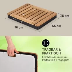 Sumatra Teak Square Gartendusche Aluminium Teakholz Tragegriff -Gartenwelt Verkauf 10036350 de 0006 usp