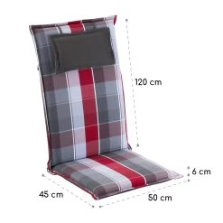 Donau Polsterauflage Sesselauflage Hochlehner Gartenstuhl Polyester 50x120x6cm -Gartenwelt Verkauf 10037391 yy 0005 logo