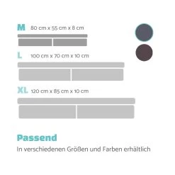 Hundebett Hundematte | Waschbar | Orthopädisch | Rutschfest | Atmungsaktiv | Klappbar Memory-Schaum | Größe M (80 X 8 X 55 Cm) -Gartenwelt Verkauf 10037569 de 0007 logo