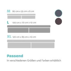 Hundebett Hundematte | Waschbar | Orthopädisch | Rutschfest | Atmungsaktiv | Klappbar Memory-Schaum | Größe L (100 X 10 X 70 Cm) -Gartenwelt Verkauf 10037570 de 0007 logo