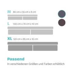 Hundebett Hundematte | Waschbar | Orthopädisch | Rutschfest | Atmungsaktiv | Klappbar Memory-Schaum | Größe XL (120 X 10 X 85 Cm) -Gartenwelt Verkauf 10037571 de 0007 logo