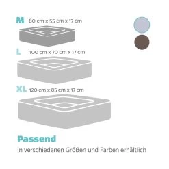 Bruno Hundebett Hundekorb | Waschbar | Orthopädisch | Rutschfest | Atmungsaktiv | Memory-Schaum | Größe M (80 X 17 X 55 Cm) -Gartenwelt Verkauf 10037582 de 0007 logo