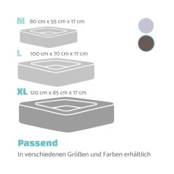 Bruno Hundebett Hundekorb | Waschbar | Orthopädisch | Rutschfest | Atmungsaktiv | Memory-Schaum | Größe XL (120 X 17 X 85 Cm) -Gartenwelt Verkauf 10037588 de 0007 logo