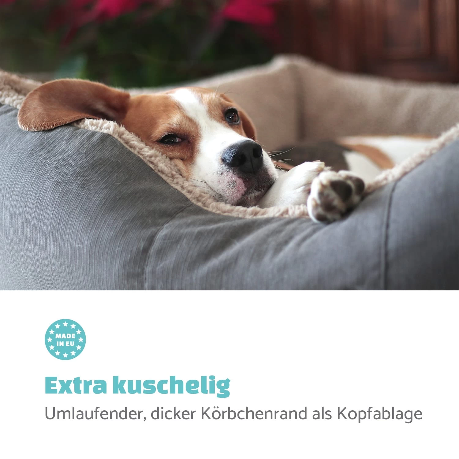 Emma Hundebett Hundekorb | Waschbar | Rutschfest | Atmungsaktiv | Wendematratze | Kissen | Größe S (67 X 20 X 59 Cm) 5 Emma Hundebett Hundekorb | Waschbar | Rutschfest | Atmungsaktiv | Wendematratze | Kissen | Größe S (67 X 20 X 59 Cm) – Bild 4