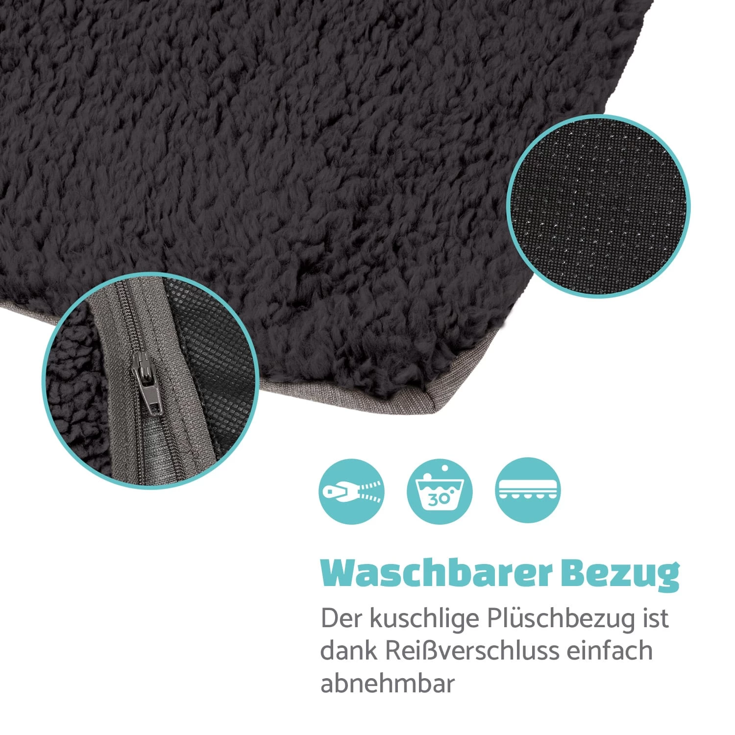 Emma Hundebett Hundekorb | Waschbar | Rutschfest | Atmungsaktiv | Wendematratze | Kissen | Größe S (67 X 20 X 59 Cm) 6 Emma Hundebett Hundekorb | Waschbar | Rutschfest | Atmungsaktiv | Wendematratze | Kissen | Größe S (67 X 20 X 59 Cm) – Bild 5