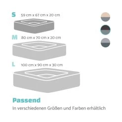 Emma Hundebett Hundekorb | Waschbar | Rutschfest | Atmungsaktiv | Wendematratze | Kissen | Größe S (67 X 20 X 59 Cm) 14 Emma Hundebett Hundekorb | Waschbar | Rutschfest | Atmungsaktiv | Wendematratze | Kissen | Größe S (67 X 20 X 59 Cm) -Gartenwelt Verkauf 10037607 de 0007 logo