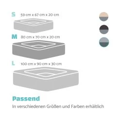 Emma Hundebett Hundekorb | Waschbar | Rutschfest | Atmungsaktiv | Wendematratze | Kissen | Größe M (80 X 20 X 70 Cm) -Gartenwelt Verkauf 10037611 de 0007 logo