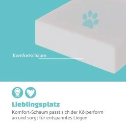 Emma Hundebett Hundekorb | Waschbar | Rutschfest | Atmungsaktiv | Wendematratze | Kissen | Größe L (100 X 30 X 90 Cm) -Gartenwelt Verkauf 10037612 de 0003 logo